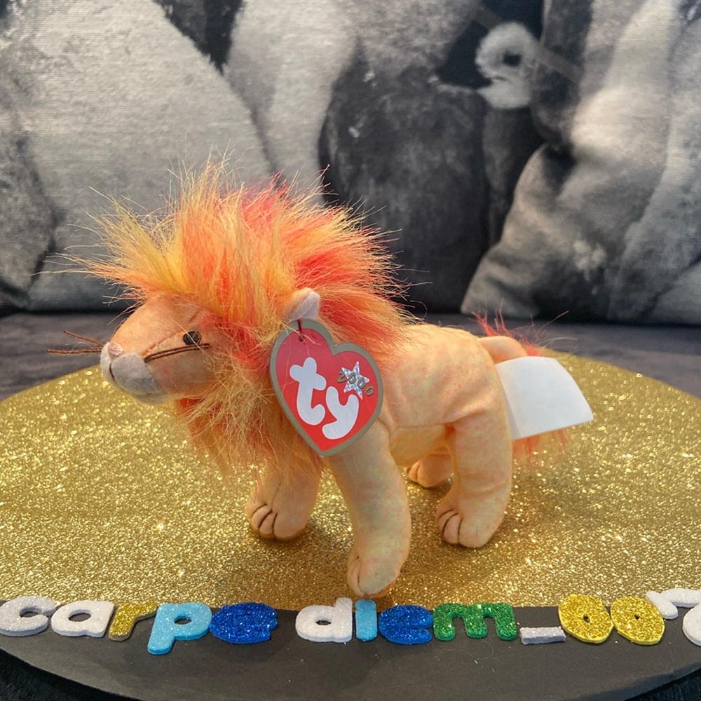 🍭2000 Ty Bushy the Lion Teenie Beanie Baby NWT